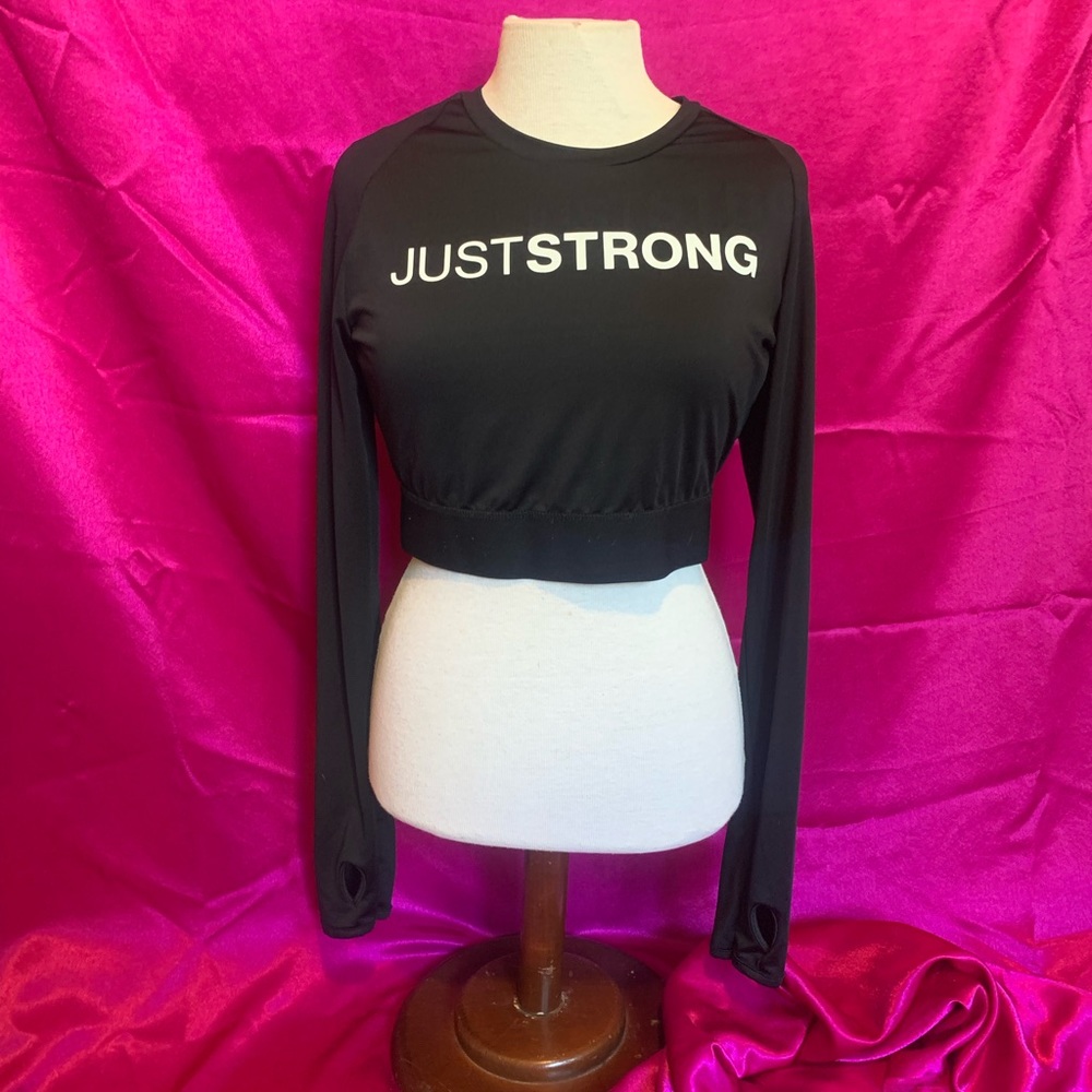 Just Strong spandex workout top size M